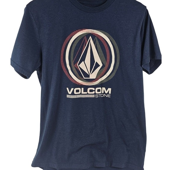 Volcom Stone Other - Volcom‎ Stone Mens Medium Navy Blue Heather Graphic Tee Short Sleeve Skateboard